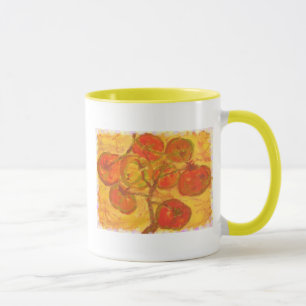 Taza acuarela de clúster de tomates