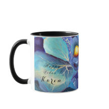 Acuarela de color a mano Floral Aqua y Blues Vibes