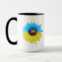 Acuarela de girasol de Ucrania bandera azul amaril