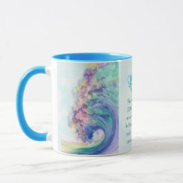 Taza Acuarela de ola oceánica por Miranda Personalizado