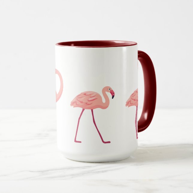 Taza Acuarela Flamingos Mug (Anverso derecho)