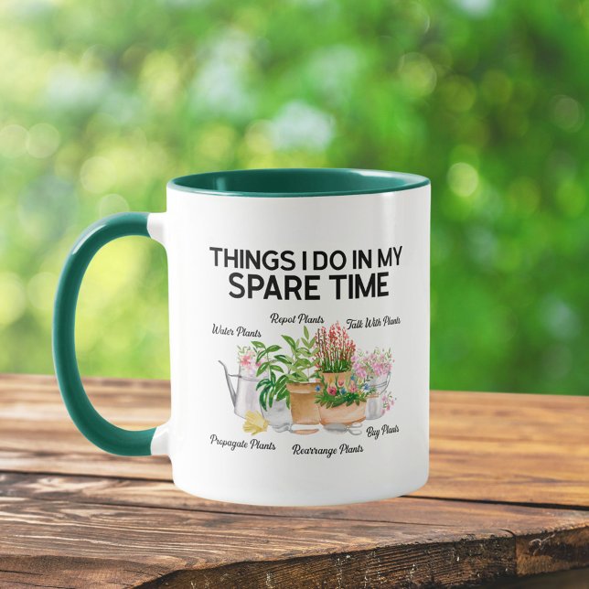Taza Acuarela Floral Planta Funny Cita Gardening (In situ Kitchen table)