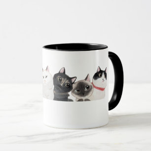 Taza Acuarela Gatos Gatitos Mugs