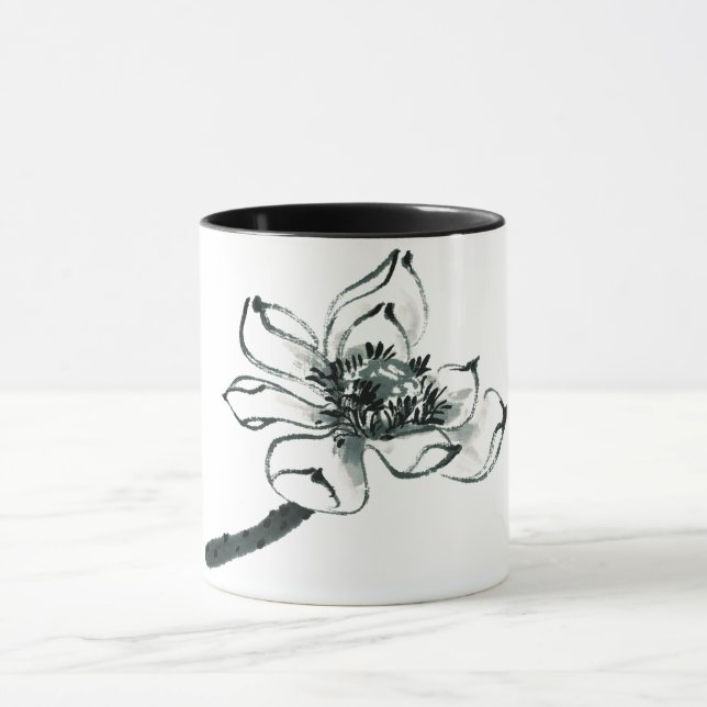 Taza Acuarela hermosa Lotus de la paz el | (Centro)