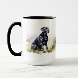 Taza Acuarela Labrador Negro Recuperador