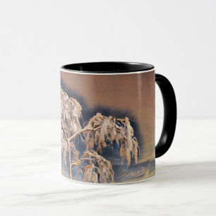 Taza Acuarela moderna de árboles nevados de colores