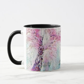 Taza Acuarela moderna de árboles nevados de colores
