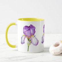 Acuarela Morado Iris Botánico