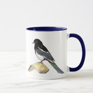 Taza Acuarela, pájaro, naturaleza, vida silvestre, jard