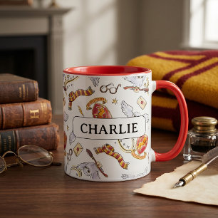 Taza Acuarela Patrón de Hedwig GRYFFINDOR™
