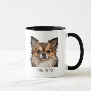Taza Acuarela Pomeranian / Chihuahua Mascota de perro P