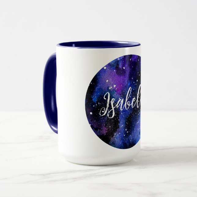 Taza Acuarela Purple Universo (Anverso izquierdo)
