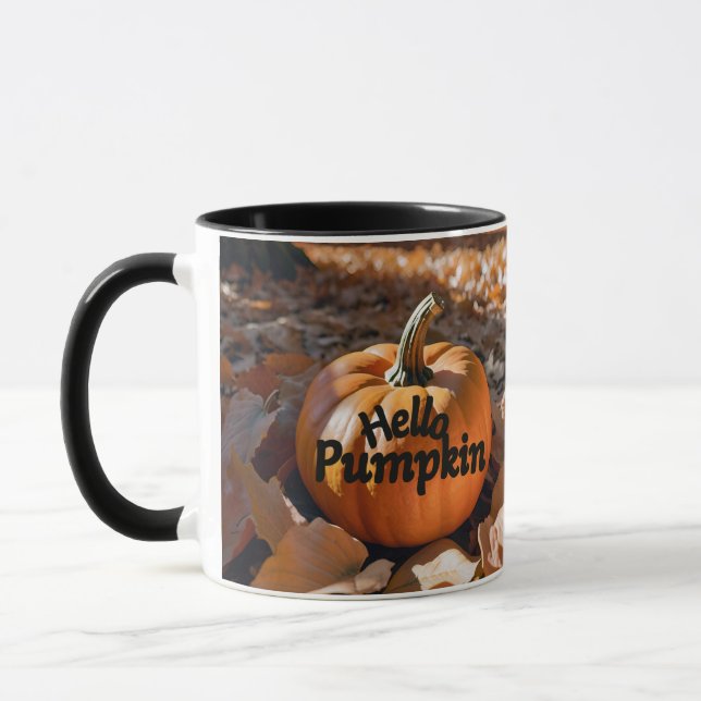 Taza Acuarela Sale de la calabaza Café Gift Mug (Izquierda)