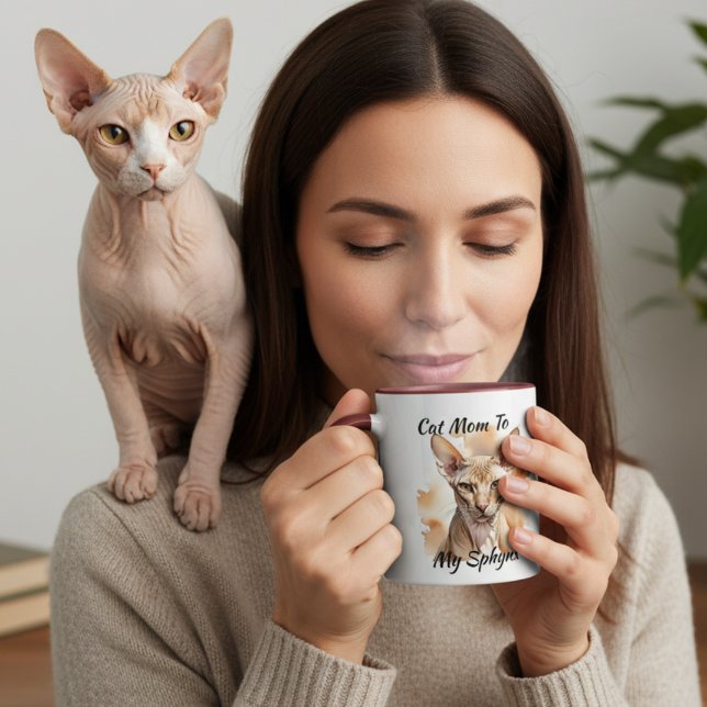 Taza Acuarela Sphynx Marrón Personalizado (Subido por el creador)