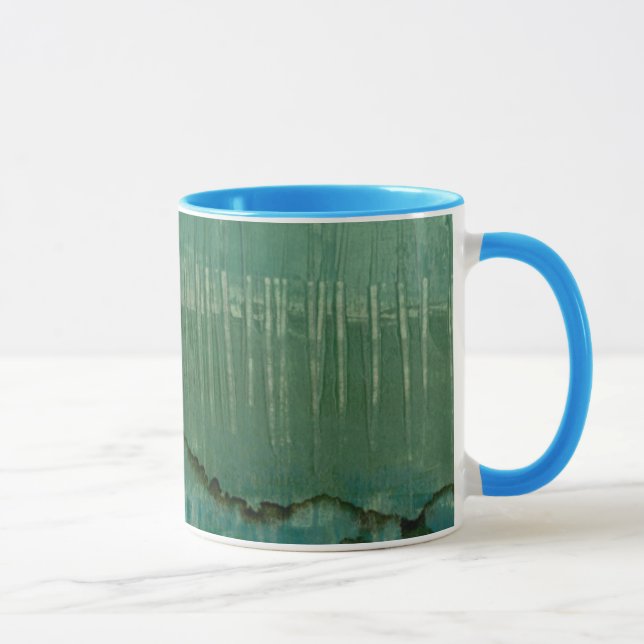 Taza Acuarela verde contemporánea (Derecha)