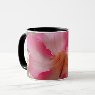 Taza Adenium flores rosadas blancas floral naturaleza j