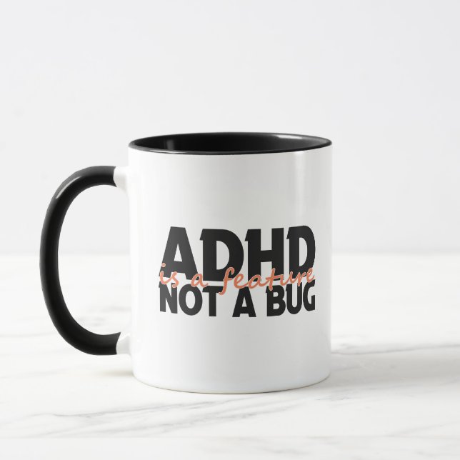 Taza Adhd es una característica no un error Neurodiverg (Izquierda)