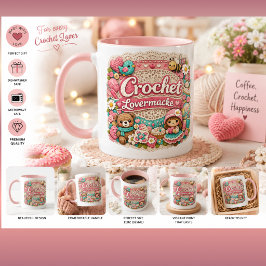 Taza Adicta al Té con Estilo de Ganchillo Adorable