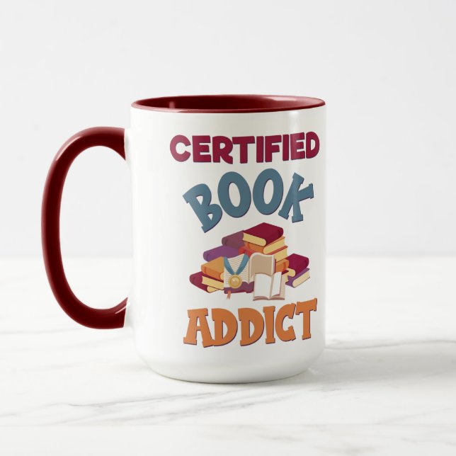 Taza Adicto certificado al libro (Izquierda)