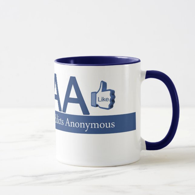 Taza Adictos a Facebook anónimos (Derecha)