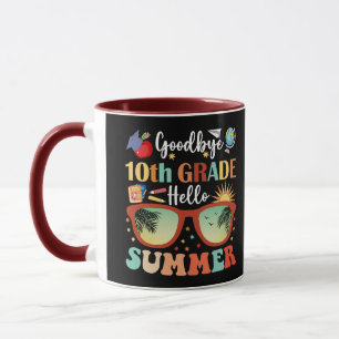 Taza Adiós 10° grado Hola verano