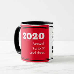 Taza ADIÓS 2020 Mirando hacia adelante   Año Nuevo 2021
