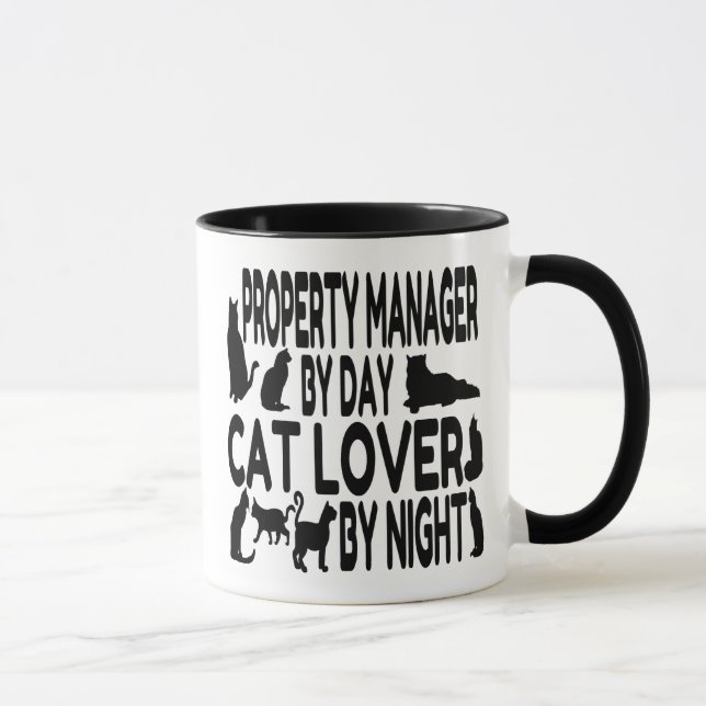 Taza Administrador de propiedades de Cat Lover (Derecha)