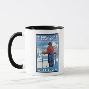 Taza Admiración del esquiador - casa de campo del