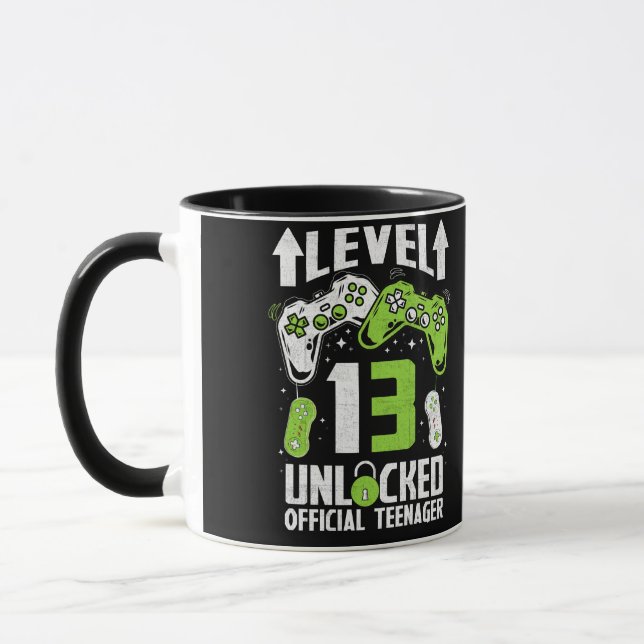 Taza Adolescente oficial 13° nivel de cumpleaños 13 des (Izquierda)
