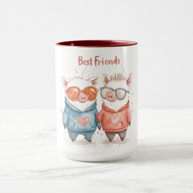 Taza Adorable Best Friends Pig Mug (Centro)