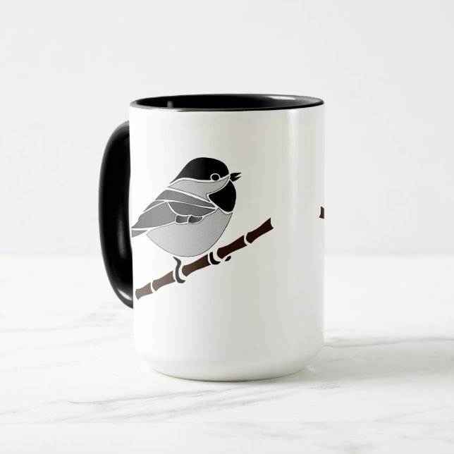 Taza Adorable Carolina Chickadee Personalizado (Anverso izquierdo)