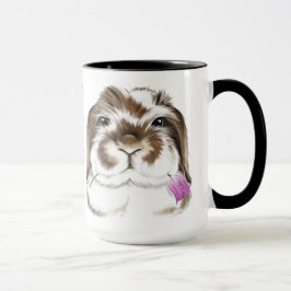 Taza Adorable Conejo de Oro Fuzoso Norteamericano con T