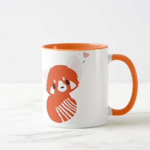 Taza adorable de la panda roja