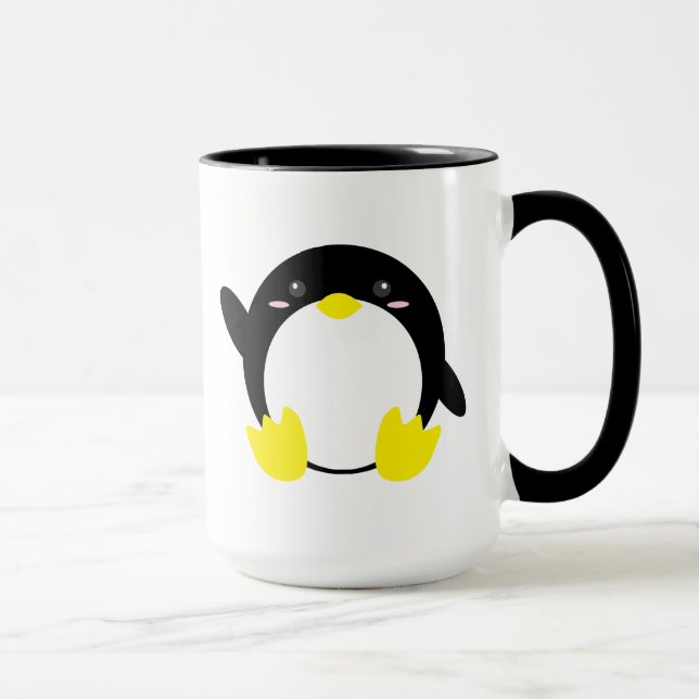 Taza adorable del pingüino (Derecha)