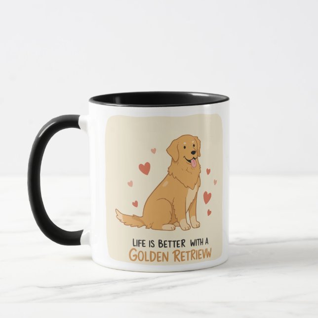 Taza Adorable Golden Retriever Owner Mug (Izquierda)
