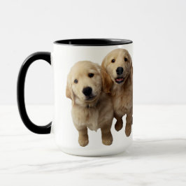 Taza "Adorable Golden Retriever Puppies Mug**