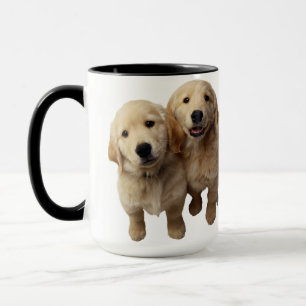 Taza "Adorable Golden Retriever Puppies Mug**