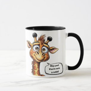 Taza ¡Adorable jirafa en acción!"