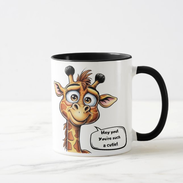 Taza ¡Adorable jirafa en acción!" (Derecha)
