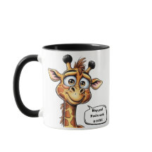 ¡Adorable jirafa en acción!"