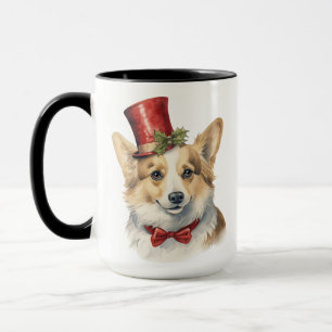 Taza ADorable NAVIDAD FESTIVO CORGI GALÉS