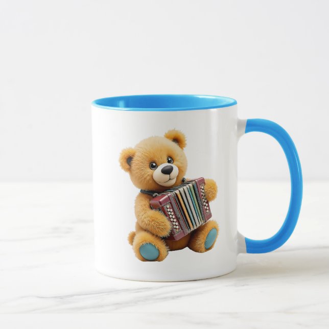 Taza Adorable ourson jouant de l’accordéon. (Derecha)