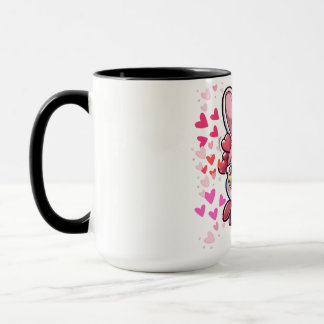 Taza Adorable Personalizado de Conejo de San Valentín