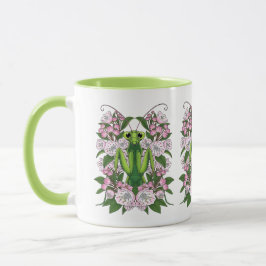 Taza Adorable Praying Mantis And Mountain Laurel 