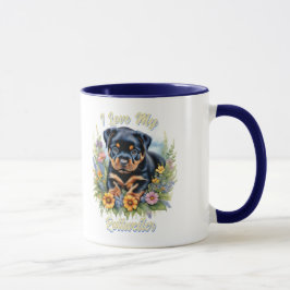Taza Adorable Rottweiler Puppy Mug para los amantes del