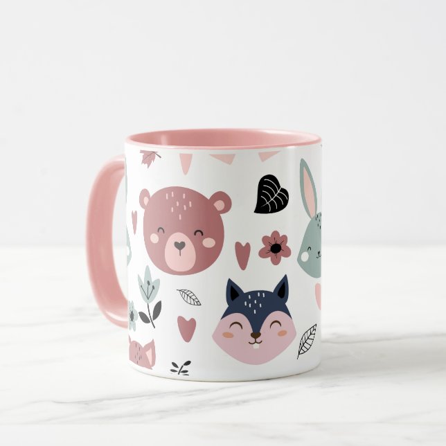 Taza Adorable Woodland Creatures With Hearts (Anverso izquierdo)