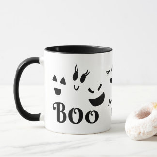 Taza Adorables caras de fantasmas BOO de Halloween en n