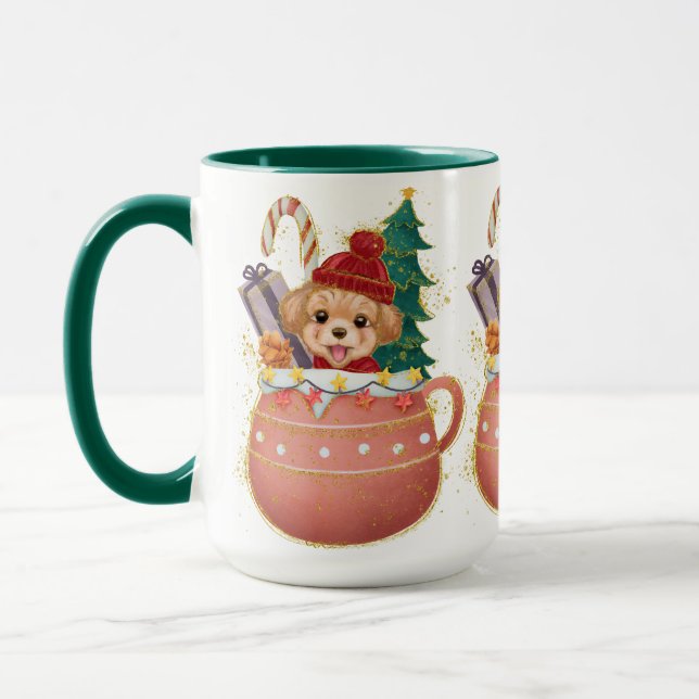 Taza Adorables Navidades adorable cachorro (Izquierda)
