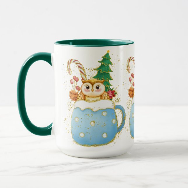 Taza Adorables Navidades Cute Owl Mug (Izquierda)