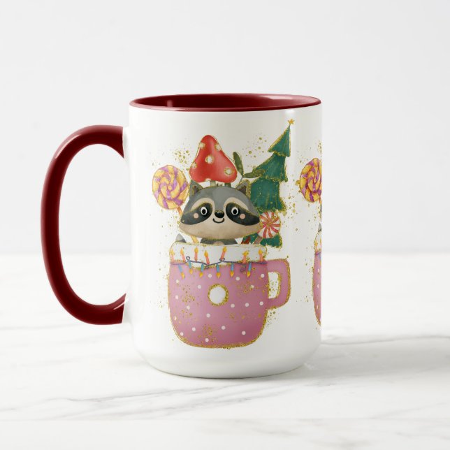 Taza Adorables Navidades Raccoon adorable (Izquierda)
